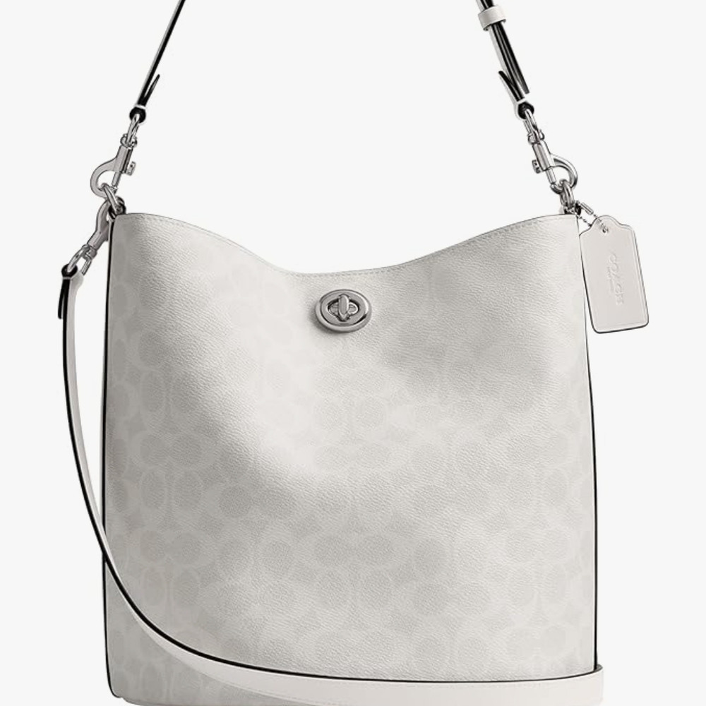 Coach Willow Soft Bucket Handbag Chalk/Signature Canvas